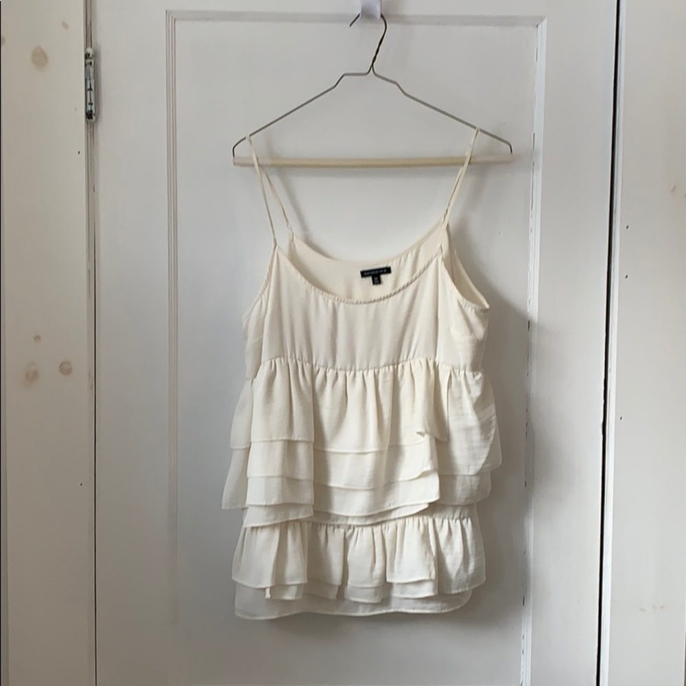 WhoWhatWear Tierd Cream Top